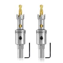 Conjunto de serras de orifício DECKRKAT TCT de 1/2 polegada para metal duro, pacote com 2 unidades