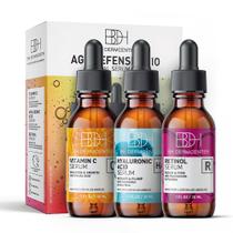 Conjunto de sérum antienvelhecimento BH Dermcenter Age Defense Trio 30mL Conjunto de sérum antienvelhecimento BH Dermcenter Age Defense Trio 30mL