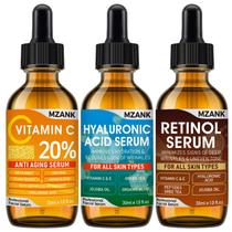 Conjunto de Séruns Faciais MZANK Vitamina C, Ácido Hialurônico e Retinol 30 ml Conjunto de Séruns Faciais MZANK Vitamina C, Ácido Hialurônico e Retinol 30 ml