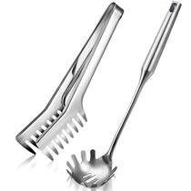 Conjunto de servidores Spaghetti Patelai em aço inoxidável 34,5 cm 24 cm Conjunto de servidores Spaghetti Patelai em aço inoxidável 34,5 cm 24 cm
