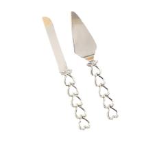 Conjunto de servidores Wedding Cake Knife Shovel em liga de zinco e prata Conjunto de servidores Wedding Cake Knife Shovel em liga de zinco e prata