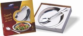 Conjunto de Servir Salada com 2 peças de Inox