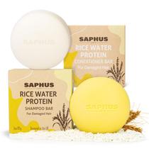 Conjunto de shampoo, barra e condicionador, conjunto de 2 peças de água de arroz SAPHUS