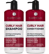 Conjunto de shampoo e condicionador Bellisso Curly Hair Defining