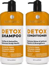 Conjunto de shampoo e condicionador Bellisso Detox para cabelos oleosos Conjunto de shampoo e condicionador Bellisso Detox para cabelos oleosos