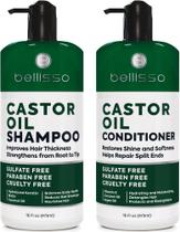 Conjunto de shampoo e condicionador Bellisso, óleo de rícino, para cabelos finos Conjunto de shampoo e condicionador Bellisso, óleo de rícino, para cabelos finos