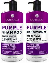 Conjunto de shampoo e condicionador BELLISSO Purple Platinum Blonde Conjunto de shampoo e condicionador BELLISSO Purple Platinum Blonde