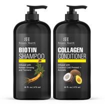 Conjunto de shampoo e condicionador Botanic Hearth Biotin 480 ml x 2 Conjunto de shampoo e condicionador Botanic Hearth Biotin 480 ml x 2
