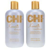 Conjunto de shampoo e condicionador CHI Keratin 355 ml cada Conjunto de shampoo e condicionador CHI Keratin 355 ml cada