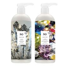 Conjunto de shampoo e condicionador de cabelo R+Co Gemstone Color, pacote de 1 litro Conjunto de shampoo e condicionador de cabelo R+Co Gemstone Color, pacote de 1 litro