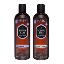 Conjunto de shampoo e condicionador HASK Blonde Care para cabelos loiros