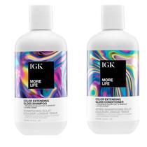 Conjunto de shampoo e condicionador IGK MORE LIFE Color Extending
