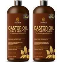 Conjunto de shampoo e condicionador INFINA ESSENTIALS Óleo de rícino