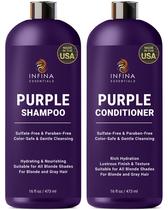 Conjunto de shampoo e condicionador INFINA ESSENTIALS Purple 480mL