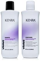 Conjunto de shampoo e condicionador Kenra Violet 300ml elimina o bronze