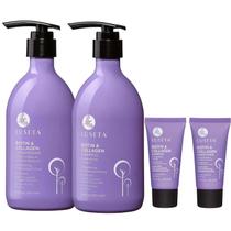 Conjunto de shampoo e condicionador Luseta Biotina com óleo de argão