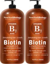 Conjunto de shampoo e condicionador New York Biology Biotin 500mL