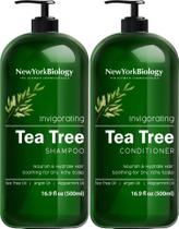 Conjunto de shampoo e condicionador New York Biology Tea Tree 500mL Conjunto de shampoo e condicionador New York Biology Tea Tree 500mL