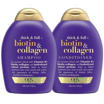 Conjunto de shampoo e condicionador OGX Thick & Full Biotina e Colágeno