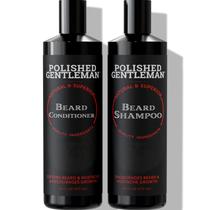 Conjunto de shampoo e condicionador para barba Polished Gentleman 480 ml Conjunto de shampoo e condicionador para barba Polished Gentleman 480 ml