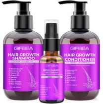 Conjunto de shampoo e condicionador para crescimento capilar GIFBEA com óleos