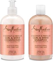 Conjunto de shampoo e condicionador SheaMoisture Coconut & Hibiscus