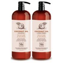 Conjunto de shampoo e condicionador Soapbox com óleo de coco 1L (x2) Conjunto de shampoo e condicionador Soapbox com óleo de coco 1L (x2)