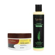Conjunto de shampoo e máscara capilar para crescimento capilar Rosemary Scent