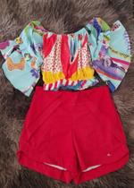Conjunto de short com Blusa estampada tamanho 38 Conjunto de short com Blusa estampada tamanho 38