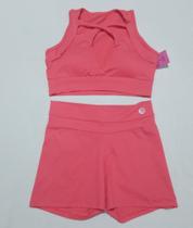 Conjunto de Short e Top com bojo removível poliamida Conjunto de Short e Top com bojo removível poliamida