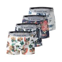 Conjunto De Shorts Boxer Casuais E Modernos Para Homens Em Tamanhos Grandes, 4 a 10 Peças,