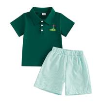 Conjunto de shorts Chloefairy Toddler Baby Boy Golf Outfit 5-6 anos