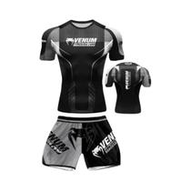 Conjunto De Shorts Esportivos De Manga Curta Para Homens E Mulheres UFC MMA Boxe Muay Thai Casual