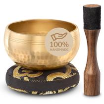 Conjunto de Singing Bowl Tibetano Silent Mind - com Almofada, Martelo e Guia Conjunto de Singing Bowl Tibetano Silent Mind - com Almofada, Martelo e Guia