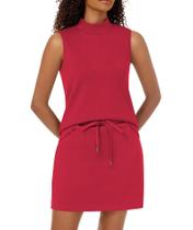 Conjunto de skort Casly Lamiit, roupa de verão de 2 peças para mulheres, vermelha M Conjunto de skort Casly Lamiit, roupa de verão de 2 peças para mulheres, vermelha M