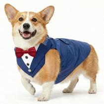 Conjunto de smoking e bandana para cães AVERYDAY para roupa de casamento Conjunto de smoking e bandana para cães AVERYDAY para roupa de casamento