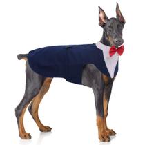 Conjunto de smoking para cães PUMYPOREITY Large Formal Blue L