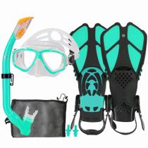 Conjunto de Snorkel Infantil HH HHAO SPORT (4-14 anos) - Máscara, Snorkel e Nadadeiras