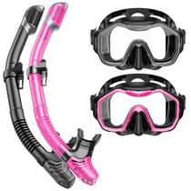 Conjunto de snorkel Kwambiri Dry-Top Snorkel Gear para adultos