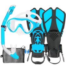 Conjunto de snorkeling HH HHAO SPORT Kids Mask Fins Snorkel para crianças Conjunto de snorkeling HH HHAO SPORT Kids Mask Fins Snorkel para crianças