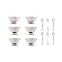 Conjunto de Sobremesa 12 Peças para Servir Sorvete Mousse Frutas Pantheon Inox Conjunto de Sobremesa 12 Peças para Servir Sorvete Mousse Frutas Pantheon Inox
