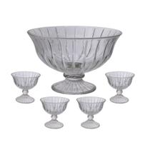 Conjunto de Sobremesa Melina 5 Peças de Vidro Transparente - Haüskraft Conjunto de Sobremesa Melina 5 Peças de Vidro Transparente - Haüskraft