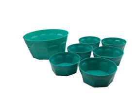 Conjunto de sobremesa Verde Tiffany 7 peças Dehaus