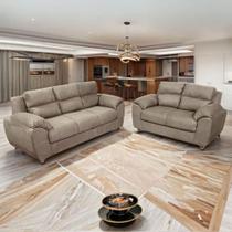 Conjunto de Sof 3x2 Lugares Prisma Caramelo Bello Estofados