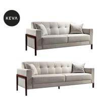 Conjunto de Sofá 2 e 3 Lugares Kivik Copenhague Algodão Bege