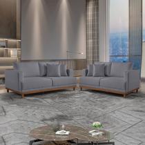 Conjunto de Sofá 2 e 3 Lugares Pés em Madeira Maciça Ingla Conjunto de Sofá 2 e 3 Lugares Pés em Madeira Maciça Ingla