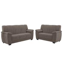 Conjunto de Sofá 2 e 3 Lugares Turim Veludo Luizzi Conjunto de Sofá 2 e 3 Lugares Turim Veludo Luizzi