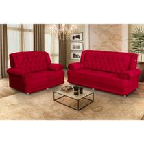 Conjunto de Sofá 2,00 x 1,50m 3 E 2 Lugares Suede Filadélfia Vermelho Conjunto de Sofá 2,00 x 1,50m 3 E 2 Lugares Suede Filadélfia Vermelho