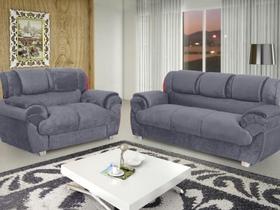 Conjunto de sofa 2x3 lugares Cinza- Boareto