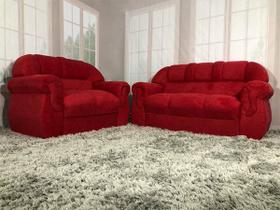 Conjunto de sofá 2x3 lugares Corsa Vermelho